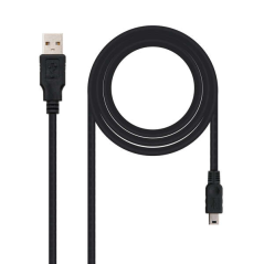 Câble Nanocable USB-A 2.0 Mâle vers Mini-USB Mâle 1.8m