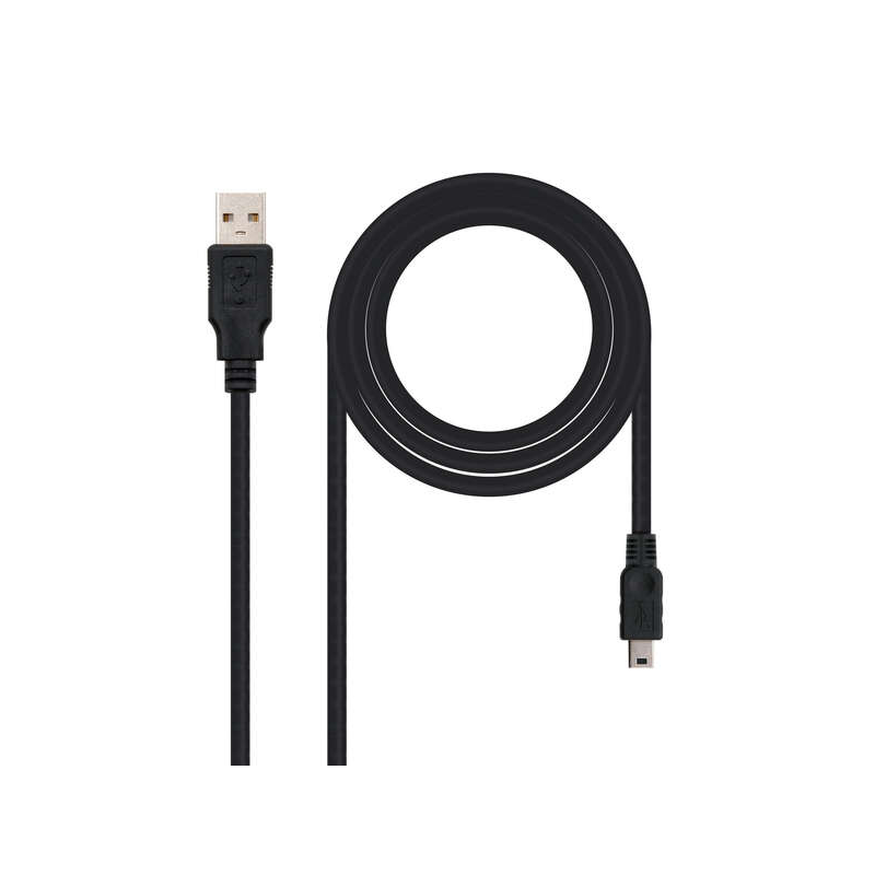 Câble Nanocable USB-A 2.0 Mâle vers Mini-USB Mâle 1.8m