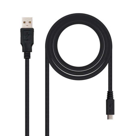 Câble Nanocable USB-A 2.0 Mâle vers Micro-USB Mâle 0.8m