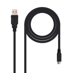Câble Nanocable USB-A 2.0 Mâle vers Micro-USB Mâle 1.80m