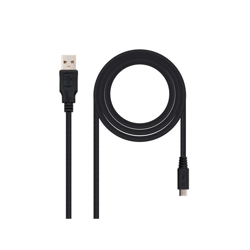 Câble Nanocable USB-A 2.0 Mâle vers Micro-USB Mâle 1.80m