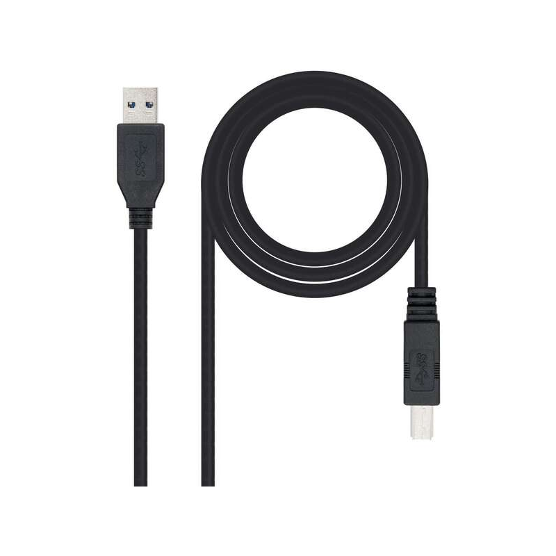 Câble d'imprimante Nanocable USB-A 3.0 Mâle vers USB-B Mâle 2m