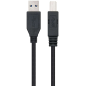 Câble d'imprimante Nanocable USB-A 3.0 Mâle vers USB-B Mâle 2m