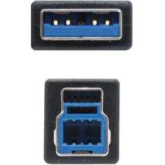 Câble d'imprimante Nanocable USB-A 3.0 Mâle vers USB-B Mâle 2m