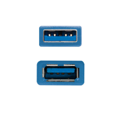 Câble Nanocable USB-A 3.0 Mâle vers USB-A Femelle 1m - Couleur Bleu