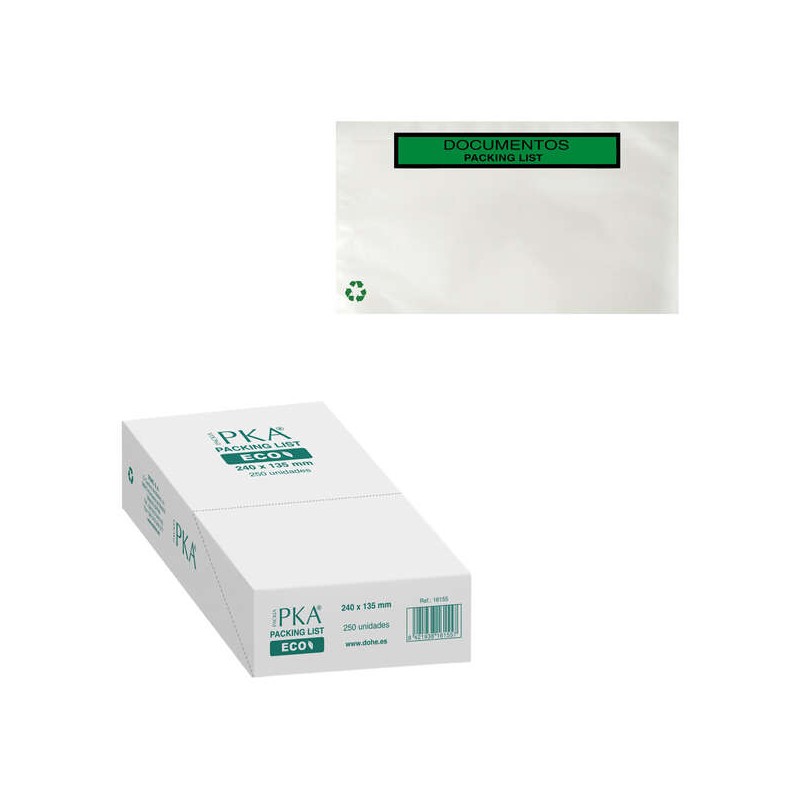 Dohe Boîte de 250 enveloppes autocollantes écologiques - Liste de colisage Expédition spéciale