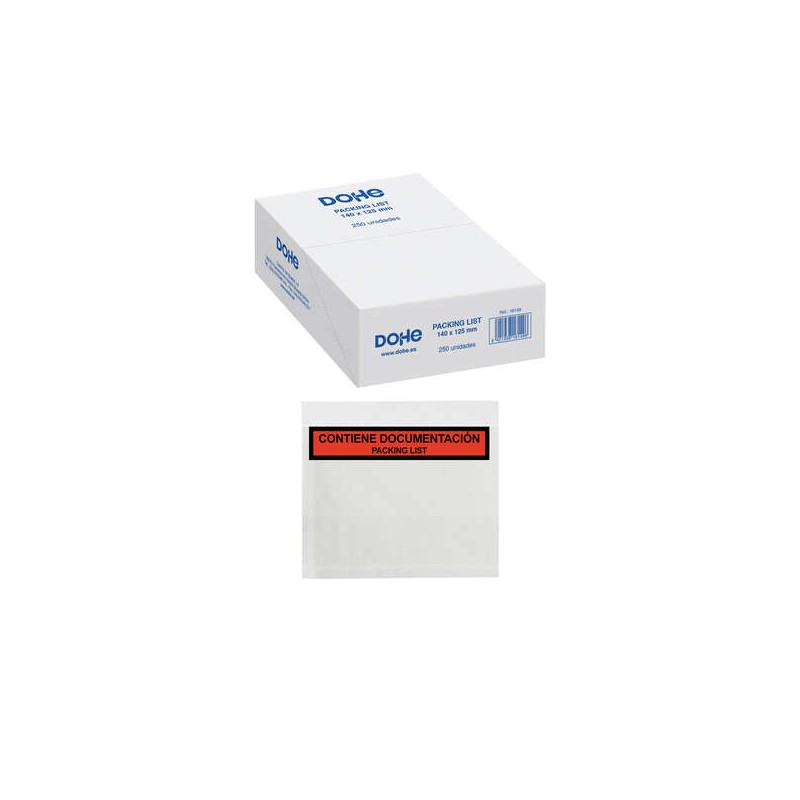 Dohe Boîte de 250 enveloppes autocollantes - pour envoi de documents - Liste de colisage spéciale expédition