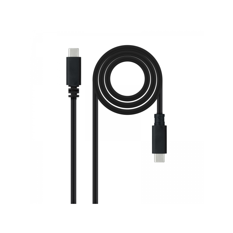 Câble Nanocable USB 2.0 3A - Type USB-C/M-USB-C/M - 1,5m - Couleur Noir