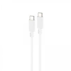 Câble Nanocable USB 2.0 3A - Type USB-C/M-USB-C/M - 1,5 m - Blanc
