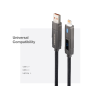 Câble Nanocable 4-en-1 USB-C - Puissance jusqu'à 27 W - Longueur 1 m - Adaptateurs USB-A et Lightning intégrés - Affichage numér