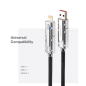 Câble Nanocable 4-en-1 USB-C - Puissance jusqu'à 27 W - Longueur 2 m - Adaptateurs USB-A et Lightning intégrés - Indicateur LED