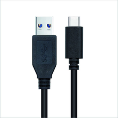 Câble Nanocable USB-C 3.1 Gen 2 10Gbps Mâle vers USB-A Mâle 1m