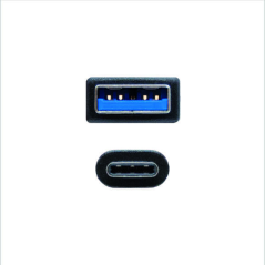 Câble Nanocable USB-C 3.1 Gen 2 10Gbps Mâle vers USB-A Mâle 1m