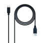 Câble Nanocable USB-C 3.1 Gen 2 10Gbps Mâle vers USB-A Mâle 1.50m