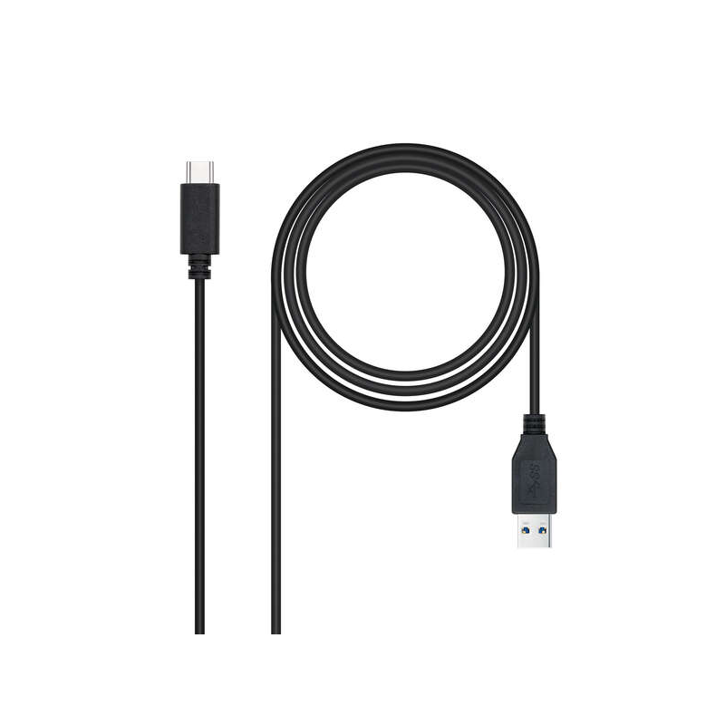 Câble Nanocable USB 3.1 Gen2 10Gbps 3A USB-C/MA/M 2m - Couleur Noir