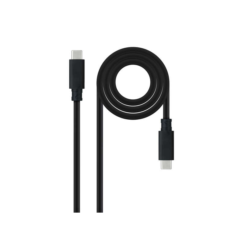 Câble Nanocable USB 3.1 Gen2 5A USB-C/M-USB-C/M 2m - Couleur Noir
