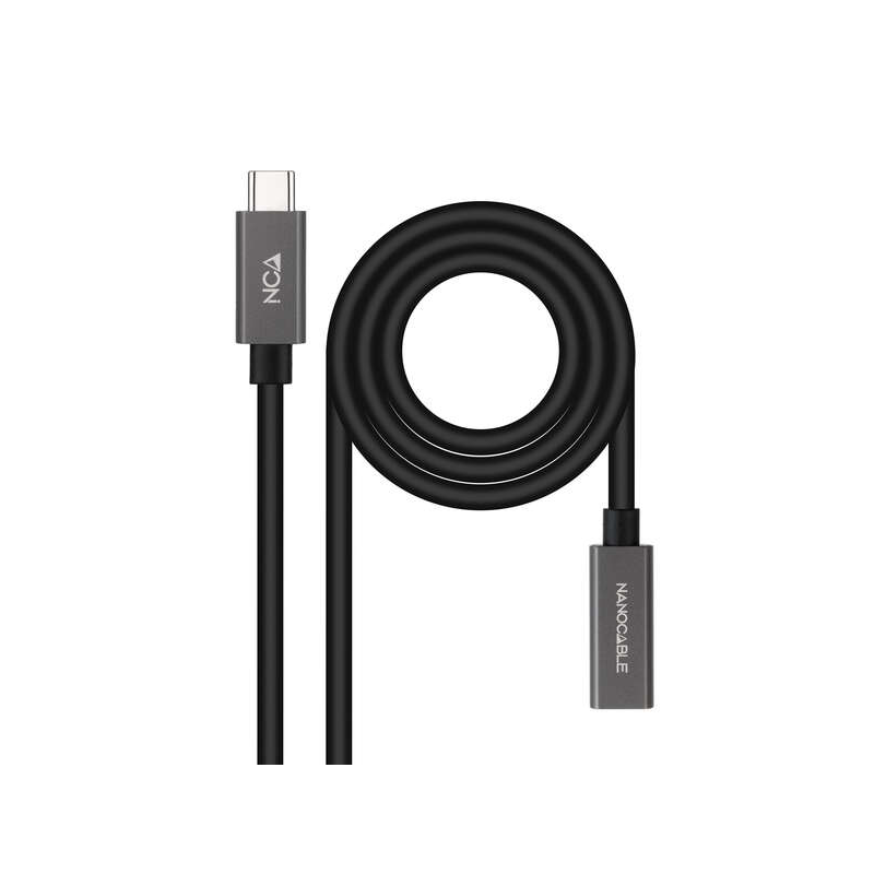 Câble Nanocable USB 3.2 Gen2x2 60W 4K/60Hz USB-C M/H - 0,5m - Noir