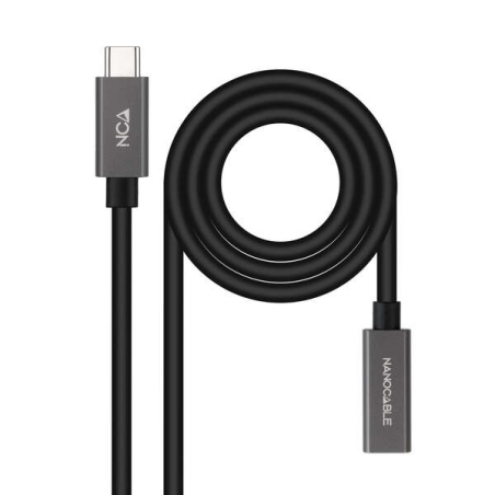 Câble Nanocable USB 3.2 Gen2x2 60W 4K/60Hz USB-C M/H - 0,5m - Noir