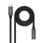 Câble Nanocable USB 3.2 Gen2x2 60W 4K/60Hz USB-C M/H - 0,5m - Noir