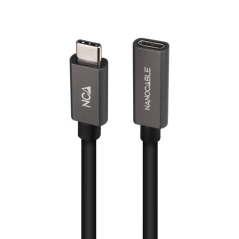 Câble Nanocable USB 3.2 Gen2x2 60W 4K/60Hz USB-C M/H - 0,5m - Noir