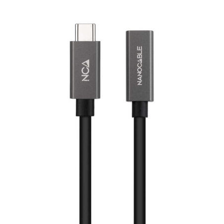 Câble Nanocable USB 3.2 Gen2x2 60W 4K/60Hz USB-C M/H - 2m - Noir