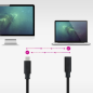 Câble d'extension Nanocable USB-C 3.2 mâle vers USB-C 3.2 femelle - Gen2x2 20 Gbit/s - 100 W 5 A - 4K 60 Hz - 1,5 mètre - Mesh -