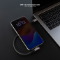 Câble Nanocable USB-C mâle coudé à 90° - Puissance maximale de 100 W - Longueur : 1 m - Vitesse de transfert jusqu'à 10 Gbit/s -