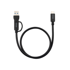 Câble Nanocable USB-C mâle - Puissance maximale : 60 W - Longueur : 0,5 m - Vitesse de transfert : jusqu’à 10 Gbit/s - Résolutio