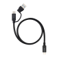 Câble Nanocable USB-C mâle - Puissance maximale : 60 W - Longueur : 2 m - Vitesse de transfert : jusqu’à 10 Gbit/s - Résolution