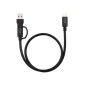 Câble Nanocable USB-C mâle - Puissance admissible jusqu'à 60 W - Longueur : 3 m - Vitesse de transfert jusqu'à 10 Gbit/s - Résol