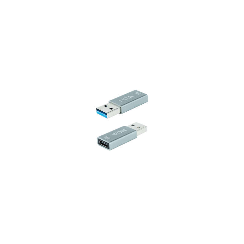 Adaptateur Nanocable USB-A 3.1 Gen 2 Mâle vers USB-C Femelle - Transfert de données jusqu'à 10 Gbps - Fonction OTG
