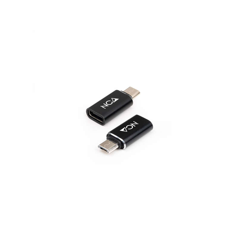 Adaptateur Micro USB/MA USB-C/H Nanocable - Noir