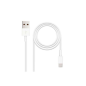 Câble USB-A 2.0 Mâle vers Lightning Mâle 1m - Couleur Blanc