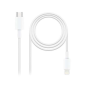 Câble USB-C Mâle vers Lightning Mâle 1m - Couleur Blanche