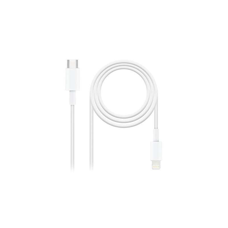 Câble USB-C Mâle vers Lightning Mâle 2m - Couleur Blanche