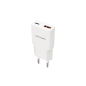 Chargeur mural Nanocable USB-C/PD + USB-A/QC 20 W - Blanc
