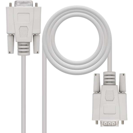Nanocable Câble Série RS232 DB9 Mâle vers DB9 Femelle 1.80m - Couleur Beige