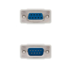 Câble Modem Série Nanocable DB9 Mâle vers DB9 Femelle 6m - Couleur Beige