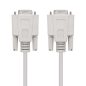 Nanocable Câble Modem Série DB9 Femelle vers DB9 Femelle 1.80m - Couleur Beige