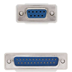 Nanocable Câble Modem Série DB9 Femelle vers DB25 Mâle 1.80m - Couleur Beige