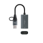 Carte d'acquisition vidéo Nanocable - HDMI 4K femelle - USB-C mâle - Adaptateur USB-A - Multi-système - Gris foncé