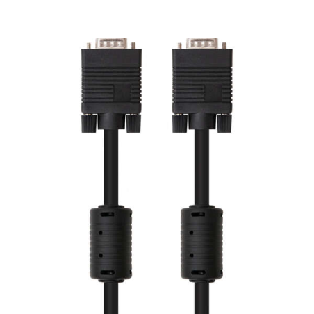 Câble Nanocable SVGA avec Ferrite HDB15 Mâle vers HDB15 Mâle 1.80m - Couleur Noir