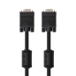 Câble Nanocable SVGA avec Ferrite HDB15 Mâle vers HDB15 Mâle 10m - Couleur Noire