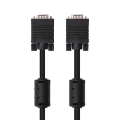 Câble Nanocable SVGA avec Ferrite HDB15 Mâle vers HDB15 Mâle 15m - Couleur Noire