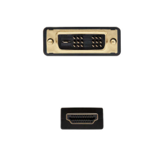 Câble Nanocable DVI 18+5 Mâle vers HDMI Mâle 3m - Couleur Noir