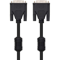Nanocable Câble DVI Dual Link 24+1 Mâle vers DVI 24+1 Mâle 1.80m - Couleur Noir