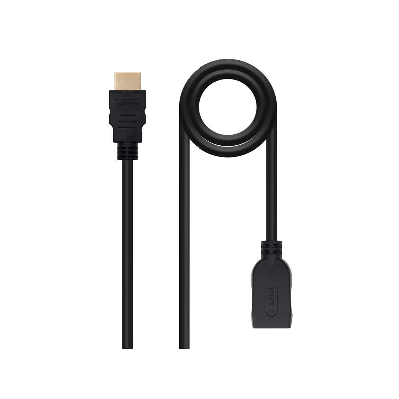 Nanocable Câble Prolongateur HDMI 2.0 A/MA/F - 1.0m - Couleur Noir