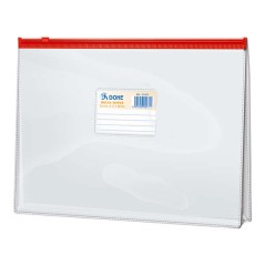 ✅ LOT de 12 Dohe Sac en PVC Transparent avec Fermeture Éclair Paysage 200 Microns - Ouverture sur le Haut - Fer en stock