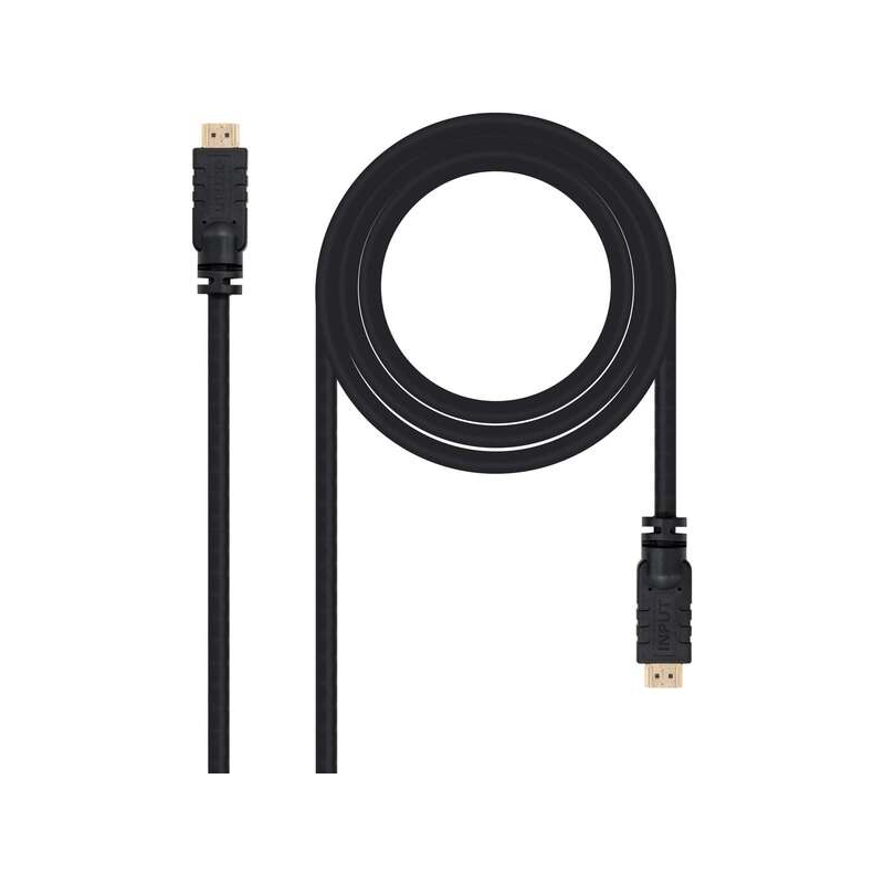 Câble Nanocable HDMI v1.4 avec Répéteur Mâle vers HDMI v1.4 Mâle 15m - Haut Débit - Couleur Noir