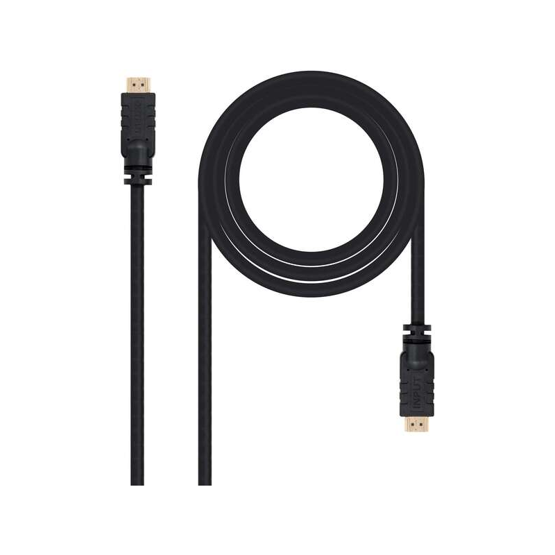 Câble Nanocable HDMI v1.4 avec Répéteur Mâle vers HDMI v1.4 Mâle 25m - Haut Débit - Couleur Noir